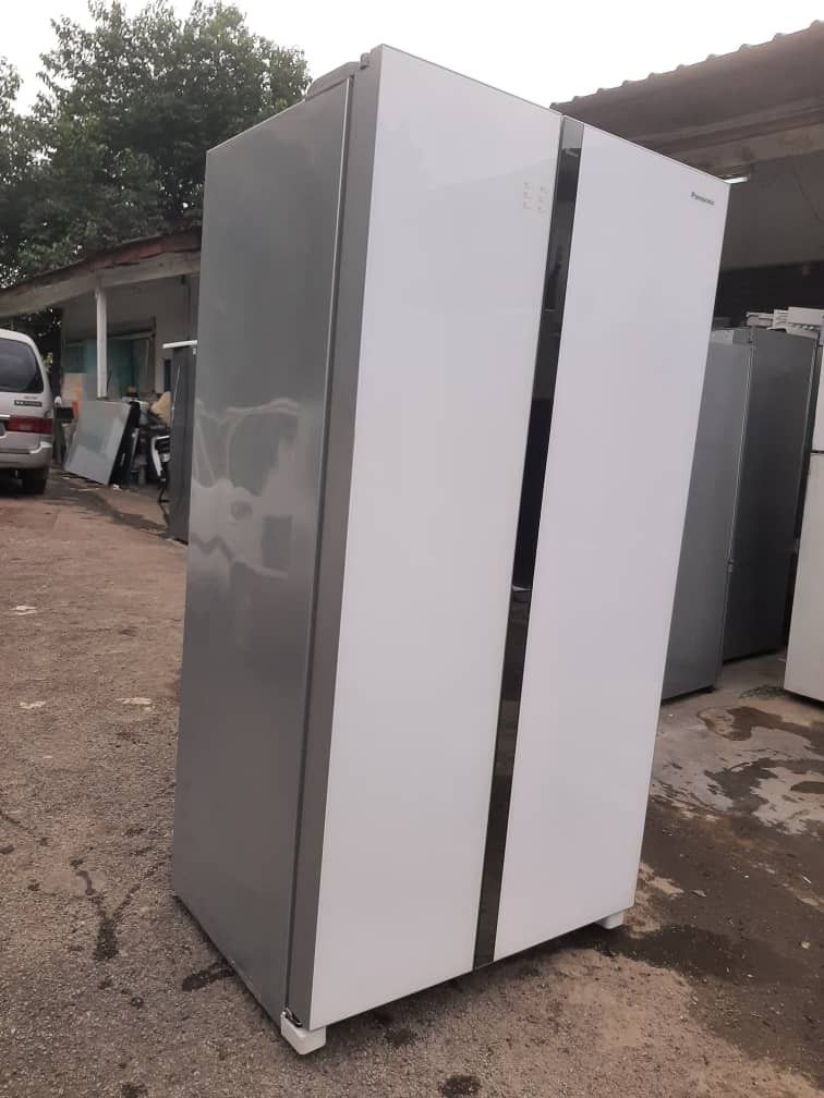 PANASONIC INVERTER SIDE BY SIDE GLASS DOOR REFRIGERATOR FRIDGE, TV