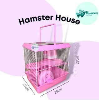 Pet Hamster Colorful House with Slide Drinking Bottle Hamster Wheel #252
