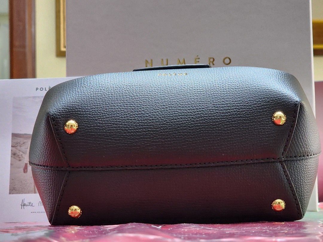 Numéro un nano leather handbag Polene Black in Leather - 34361687