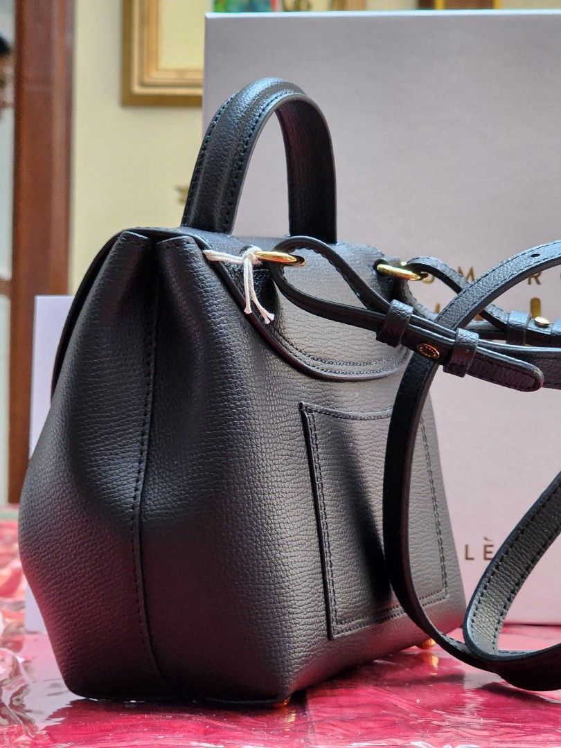 Polène | Bag - numéro Un - Monochrome Black Textured Leather