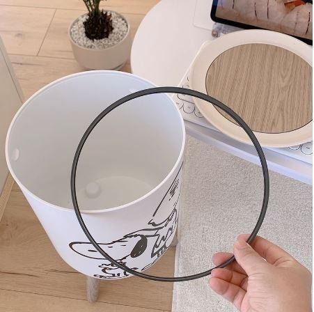 Portable Snoopy Cartoon Dustbin Trash Bin with Cover / Living Room /  Kitchen / Study Rooms, Furniture & Home Living, Cleaning & Homecare  Supplies, Waste Bins & Bags on Carousell