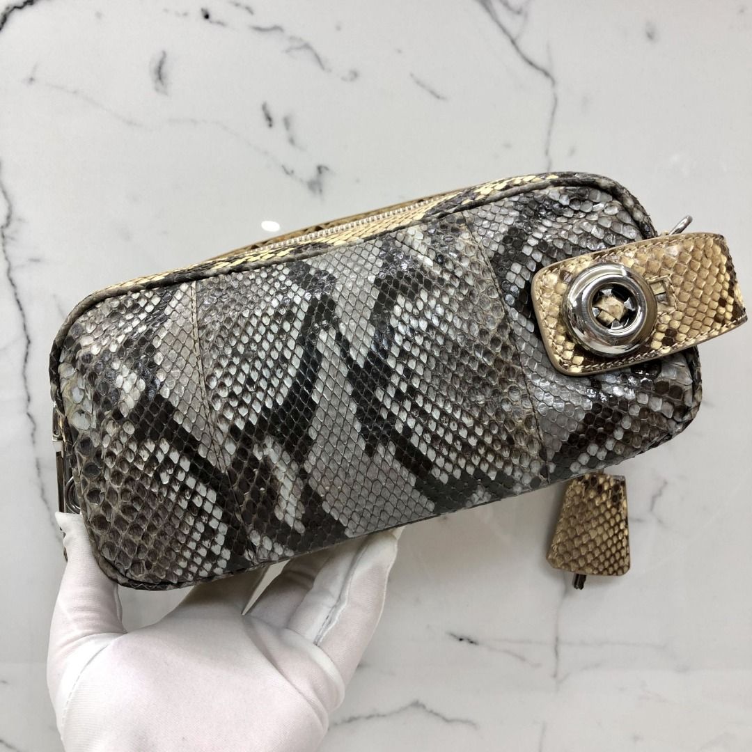 Python sales clutch bag