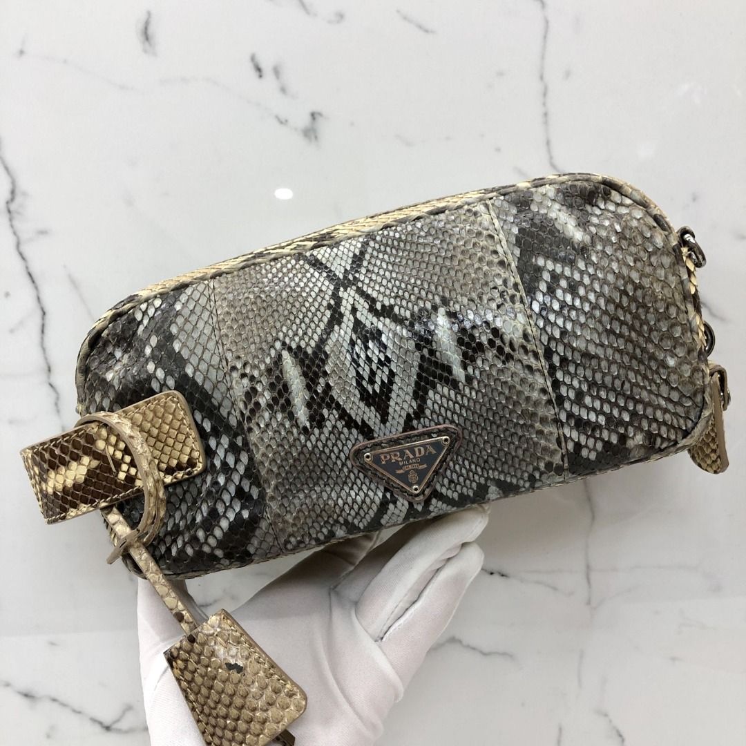 Python clutch top bag