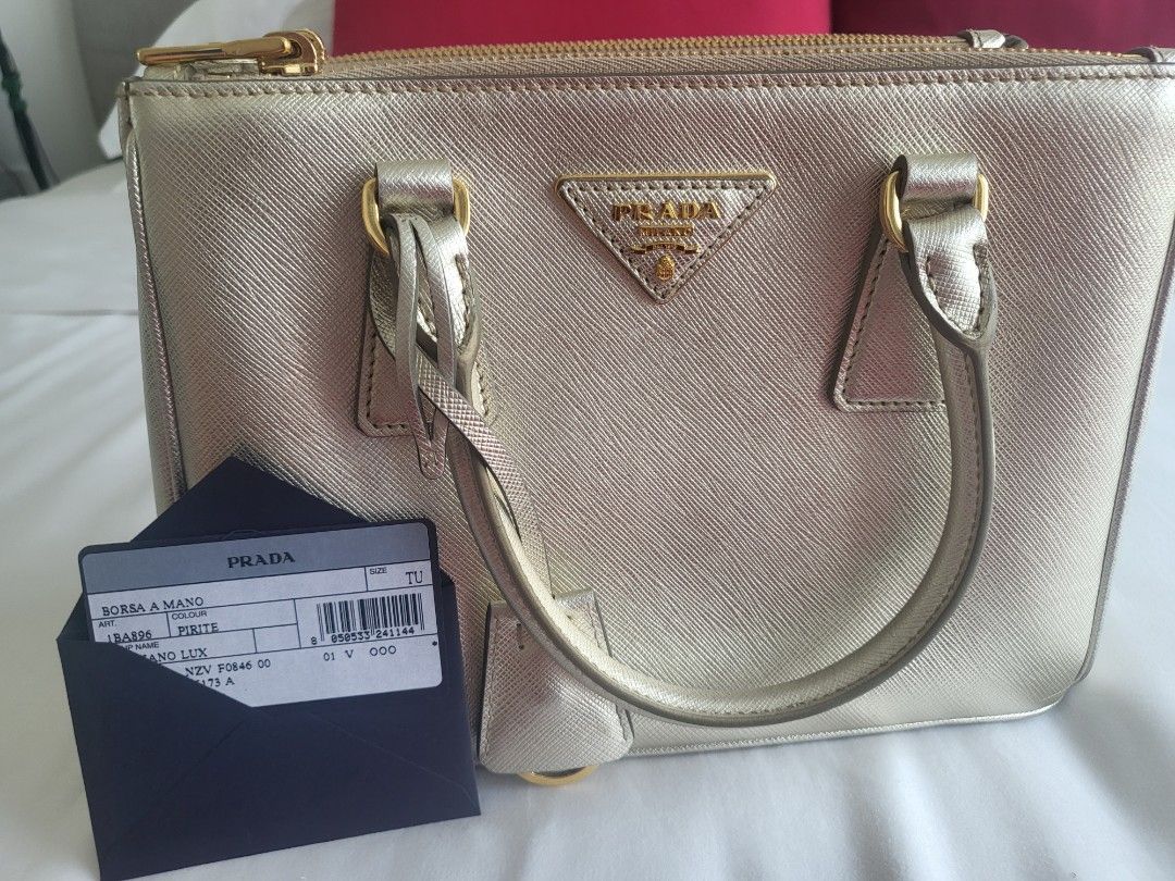 Preloved Gold Prada bag