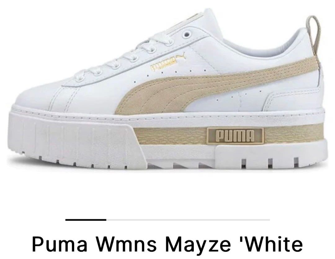 White leather pumas women's hotsell