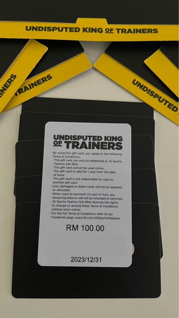 RM100 JD GIFT CARDS, Tickets & Vouchers, Store Credits on ...