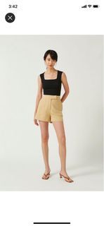 RRP $59 Our Second Nature stitch detail shorts in light yellow
