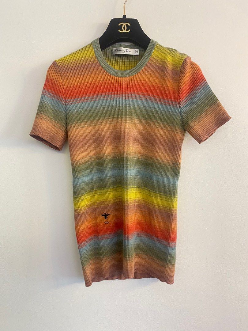 RTP $2,000) DIOR DIORAURA KNITTED TOP, Luxury, Apparel on Carousell