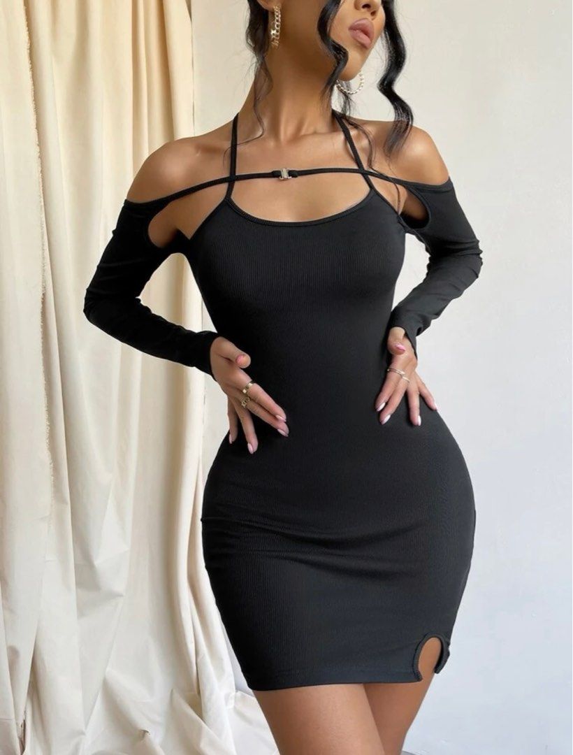 All black sales club dress