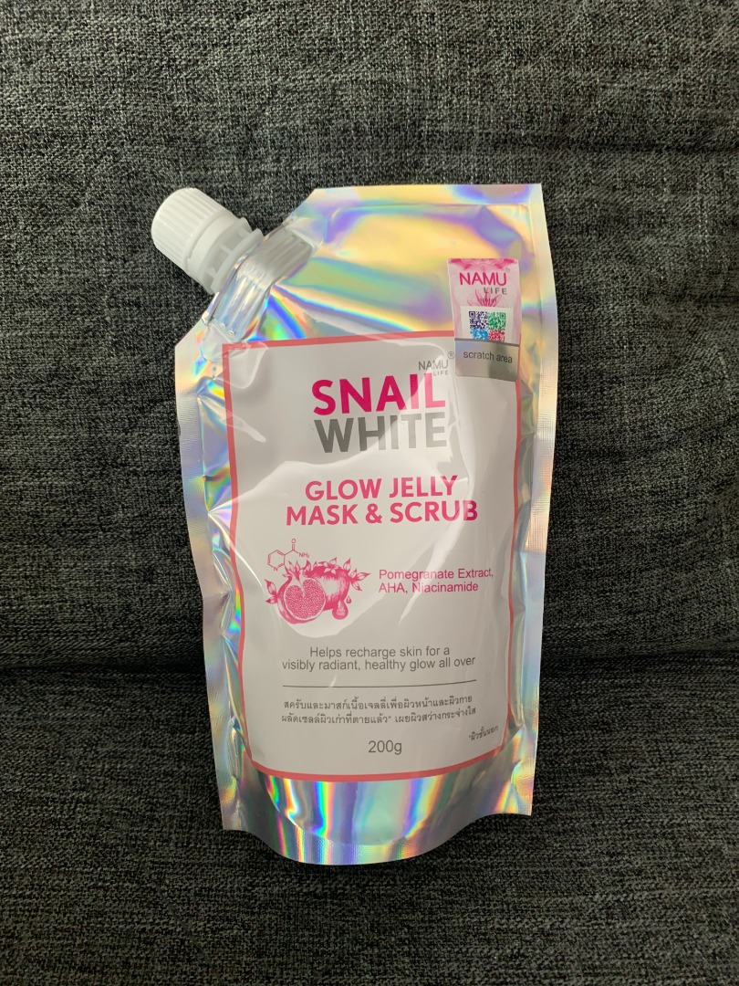 Snail White Glow Jelly Mask & Scrub, Beauty & Personal Care, Bath