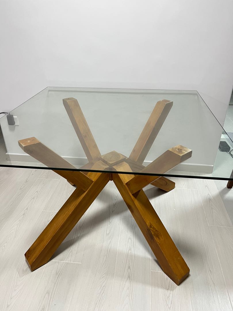 Solid Teak wood table stands, Furniture & Home Living, Furniture