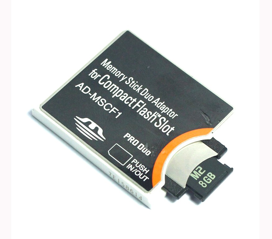 sony ad-mscf1 memory stick duo adapter for compact flash slot on