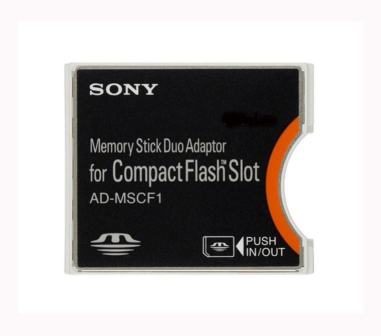 Sony ADMSCF1 Memory Stick Pro Duo Adaptor for CompactFlash Slot CF Card Adapter, Photography