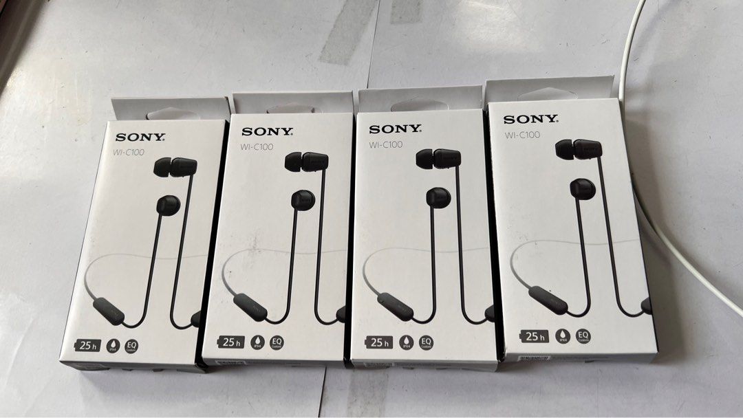 Sony WI C100 (Category: Earphones) located in Manila. Submitted by skin_care_depot (Listing ID 1204251962, Image 1). Description: Brand new, authentic Sony earphones. Recently purchased from Abu Dhabi. Shipping c/o buyer.