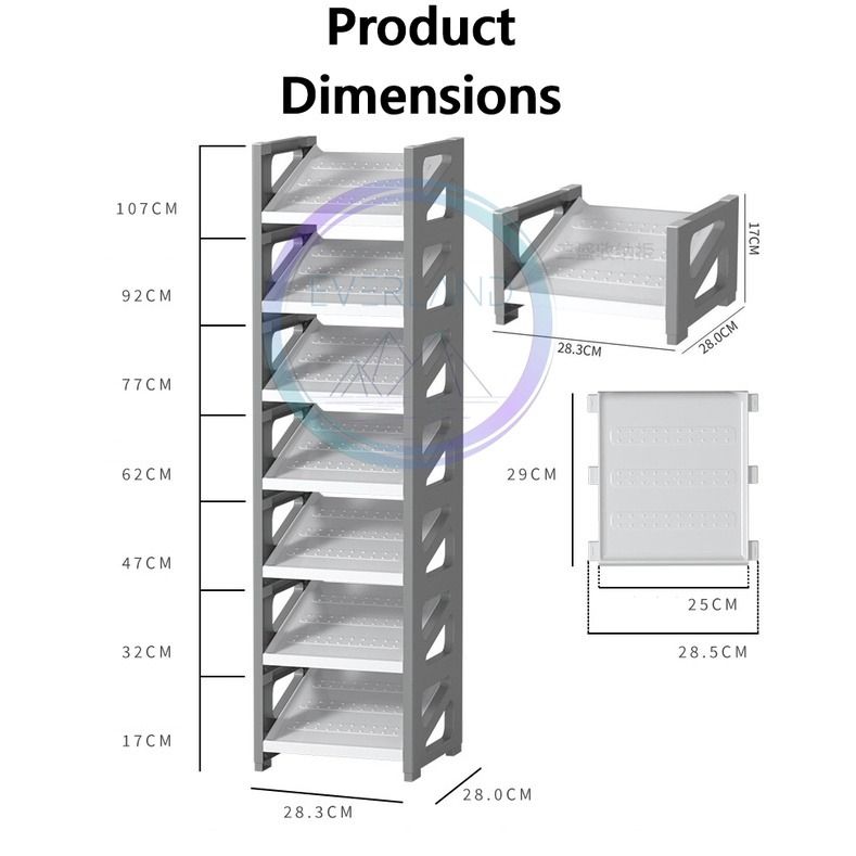 Stackable ABS Shoe Rack Multi-Stacker Shoe Rack BTO HDB Choice Next Day ...