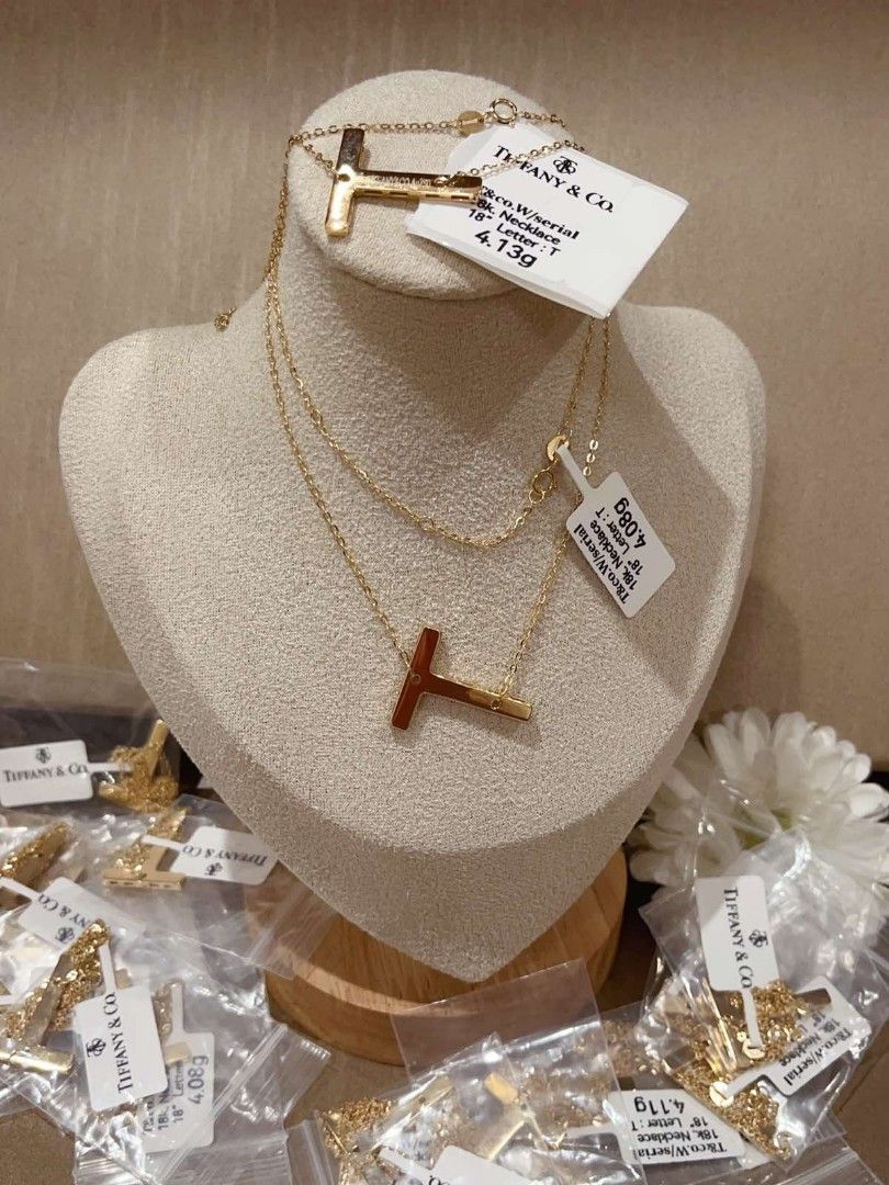 Tiffany & co initial necklace shop