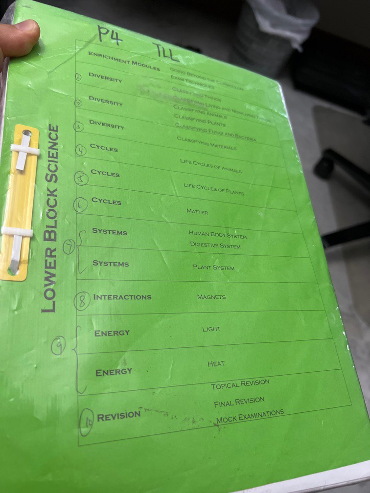 The learning lab tll (p3 2019, p4 2020) science notes and worksheets