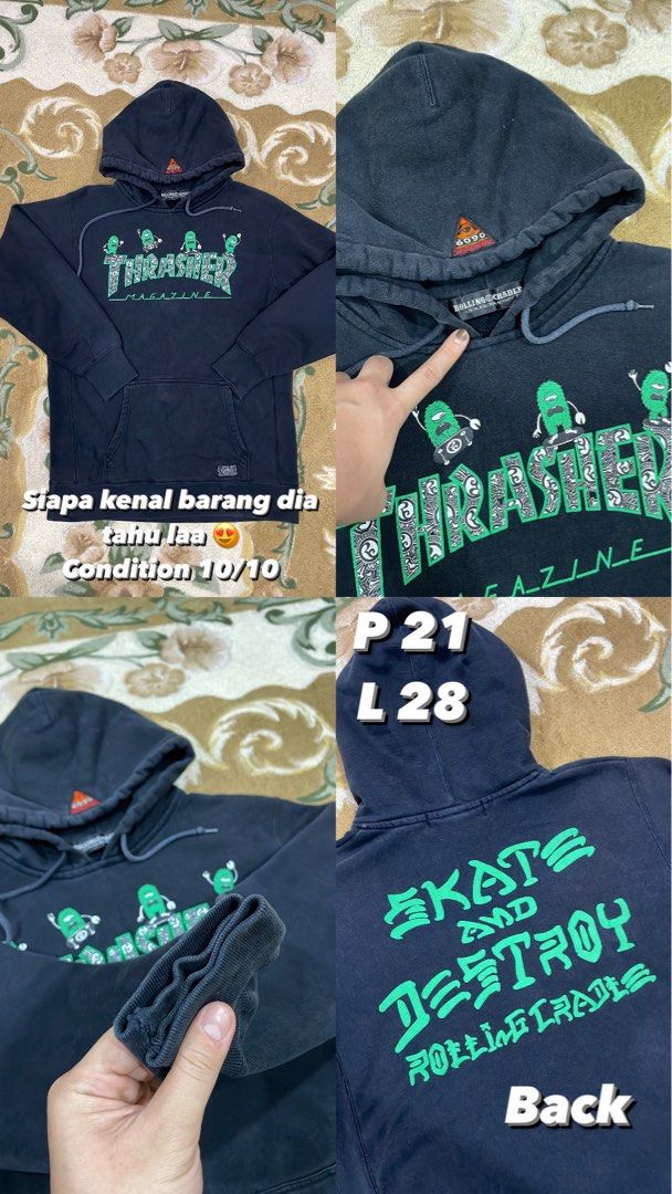 Jaket sweater top thrasher