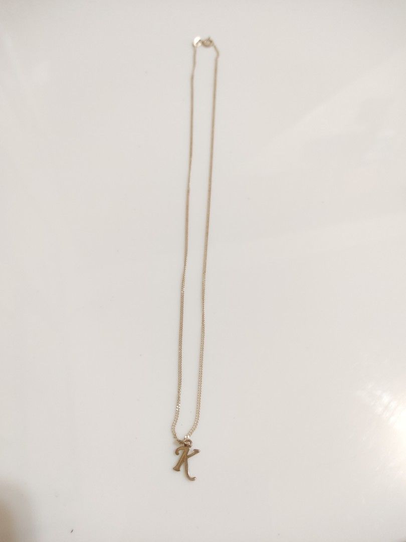 Unisilver necklace with letter pendant top