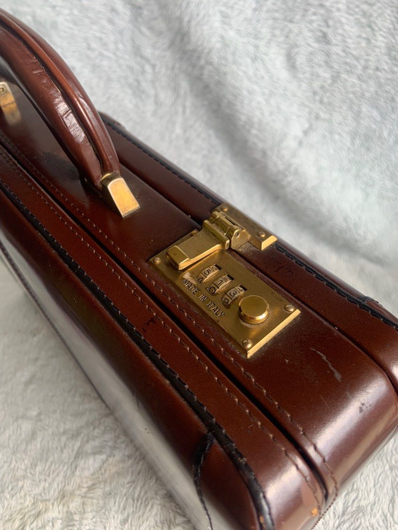 Vintage Briefcase Made in Italy w/number lock L17” H 13” W4”, Men's