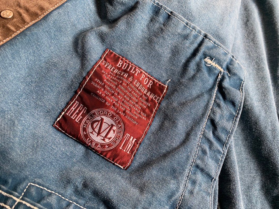 Vintage Marlboro Classics denim jacket, Men's Fashion, Coats, Jackets