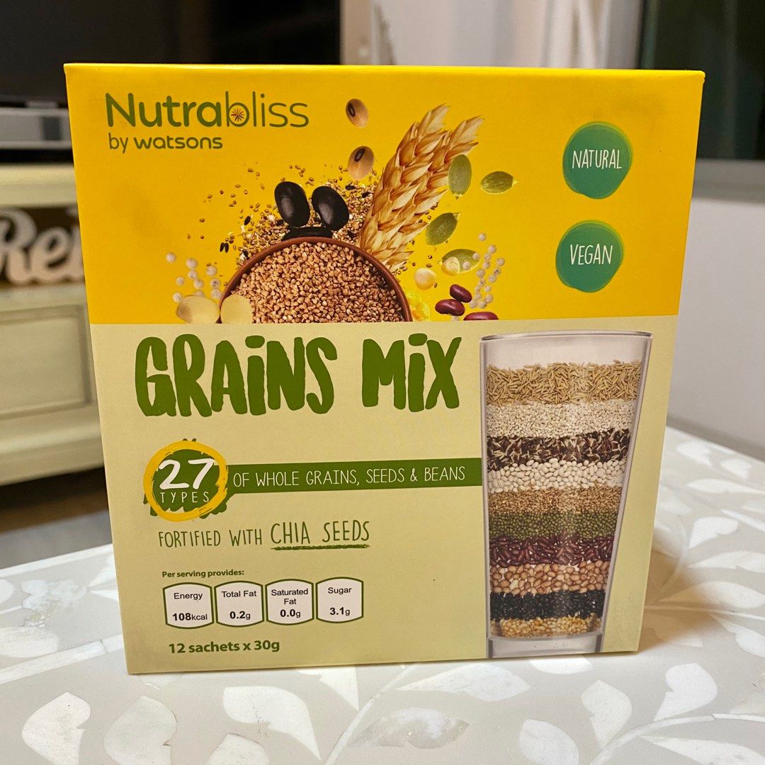 Watsons Nutrabliss Grains Mix Sachets Multi Grain Drink, Food & Drinks, Other Food & Drinks on