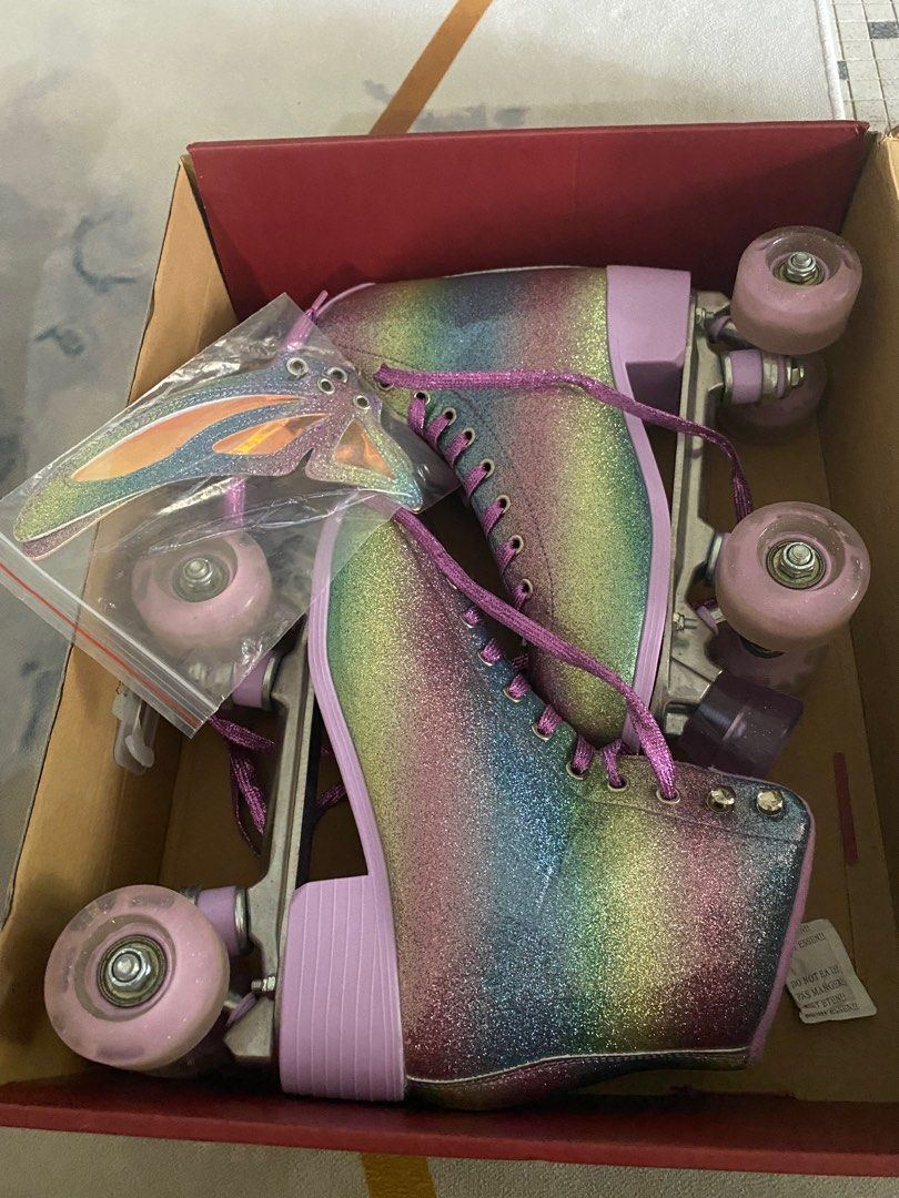 Winx Club Rainbow Glitter Roller Skates Quads, Sports Equipment, Sports