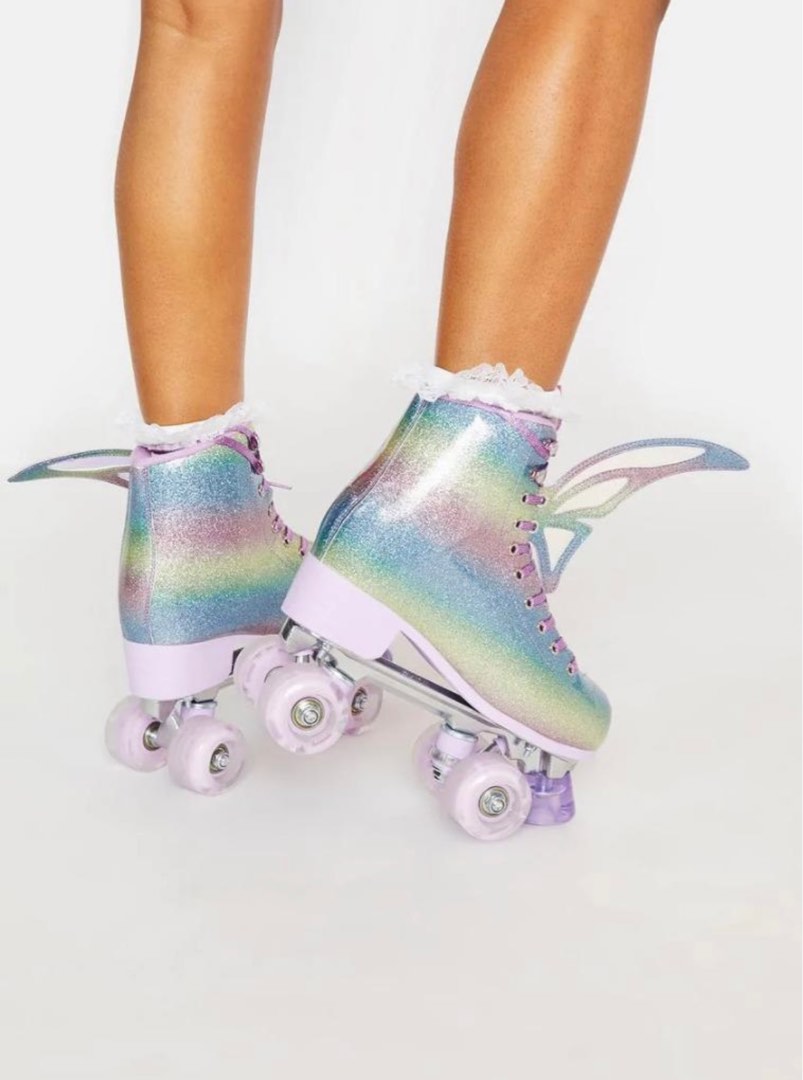 Winx Club Rainbow Glitter Roller Skates Quads, Sports Equipment, Sports