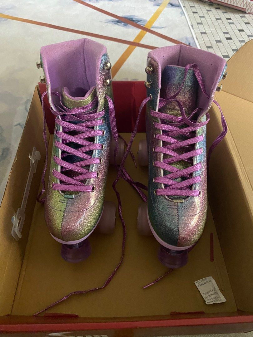 Winx Club Rainbow Glitter Roller Skates Quads, Sports Equipment, Sports