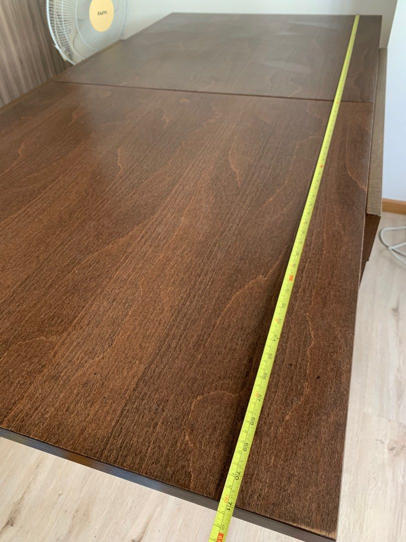 Dining table (Category: Tables & Sets) located in Singapore. Submitted by ftsl510 (Listing ID 1204206525, Image 3). Description: Only used as work desk during Covid. 90x90cm. Can be extended to 180x90cm. Self collect at Yishun..