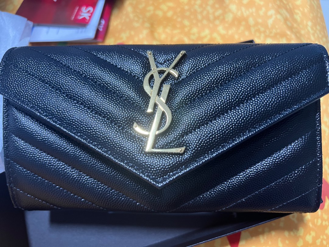 YSL Envelope Long Wallet, Luxury, Bags & Wallets on Carousell