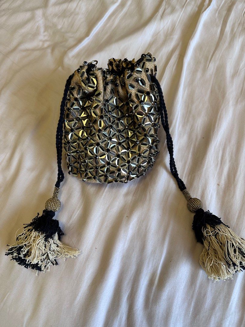 Zara shop embellished bag