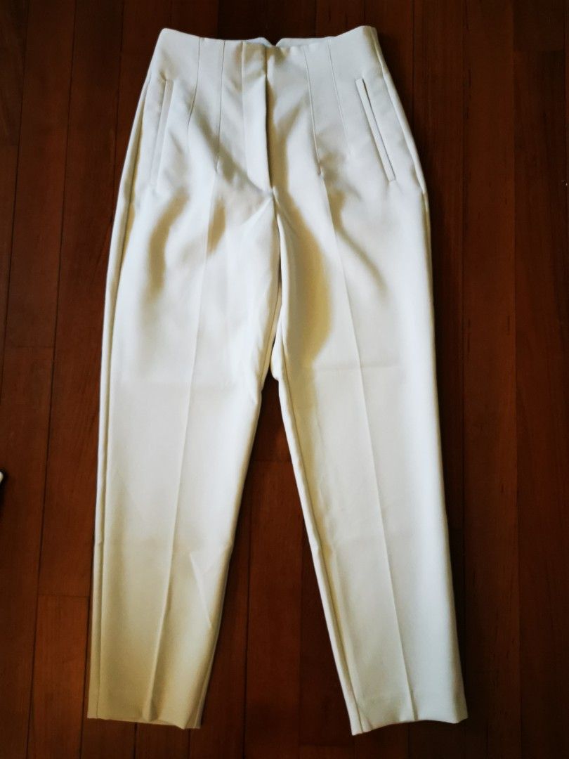 ZARA White Linen Blend Rustic Pants / Trousers with Large Utility Pockets,  Women's Fashion, Bottoms, Other Bottoms on Carousell