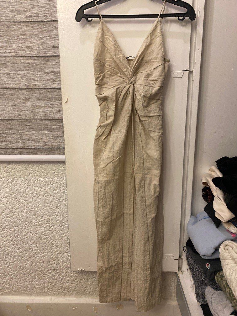 Zara Sage Green Midi Dress, Women's Fashion, Dresses & Sets, Dresses on