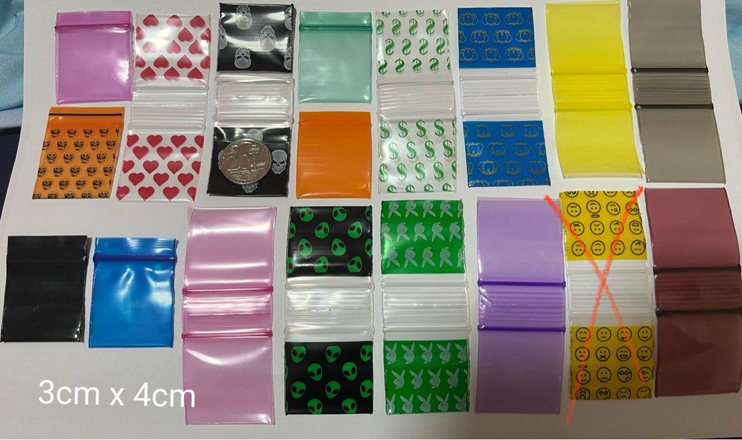 Ziplock Bag Many Designs Colour Sizes Pattern Logo Available 10