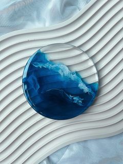 #01 handmade ocean resin coasters 🌊