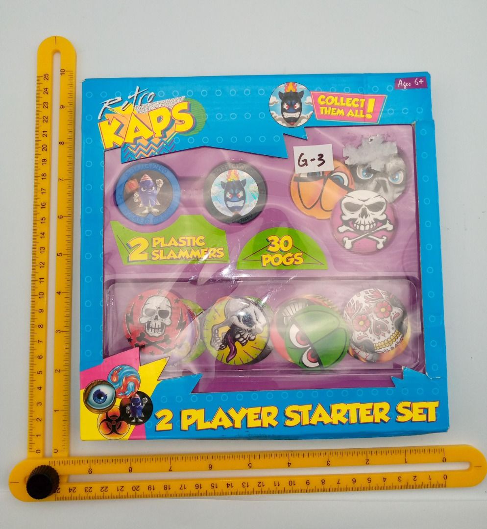 30 POGS RETRO KAPS Caps Game Pogs and Slammers Starter Kit Classic Milk