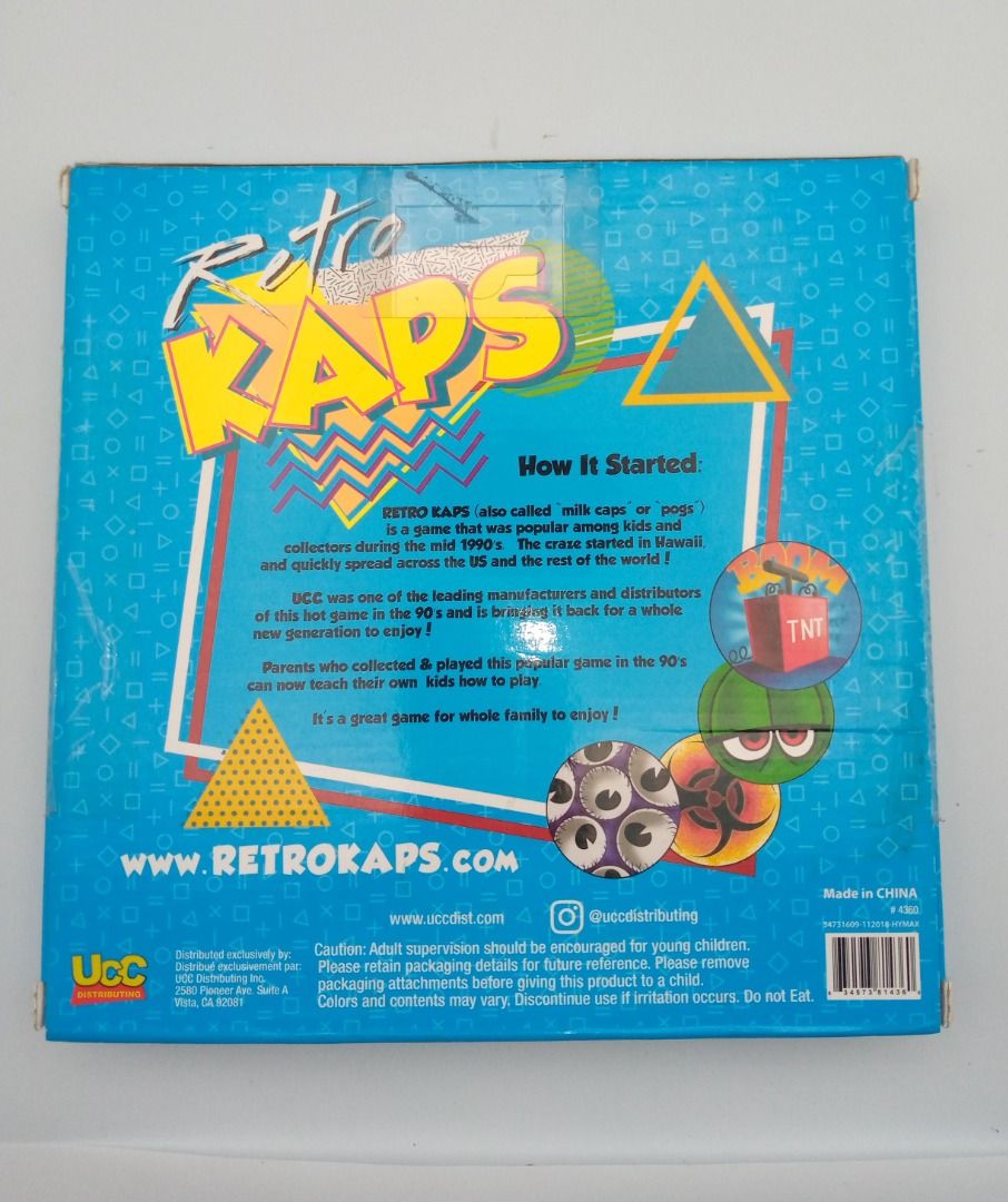 30 POGS RETRO KAPS Caps Game Pogs and Slammers Starter Kit Classic Milk