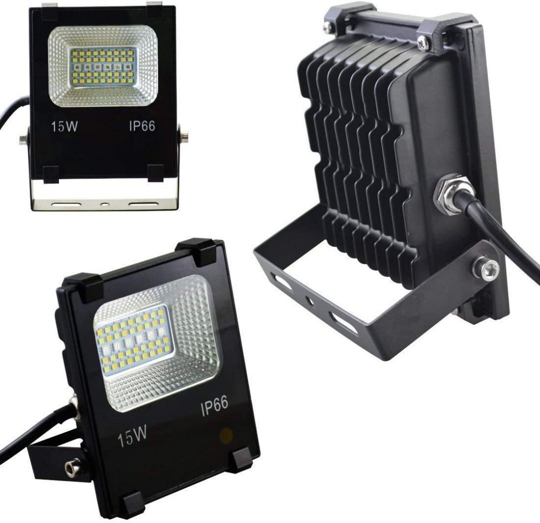 3315] Jayool Outdoor 15W RGB LED Flood Light with Remote, Furniture  Home  Living, Lighting  Fans, Lighting on Carousell