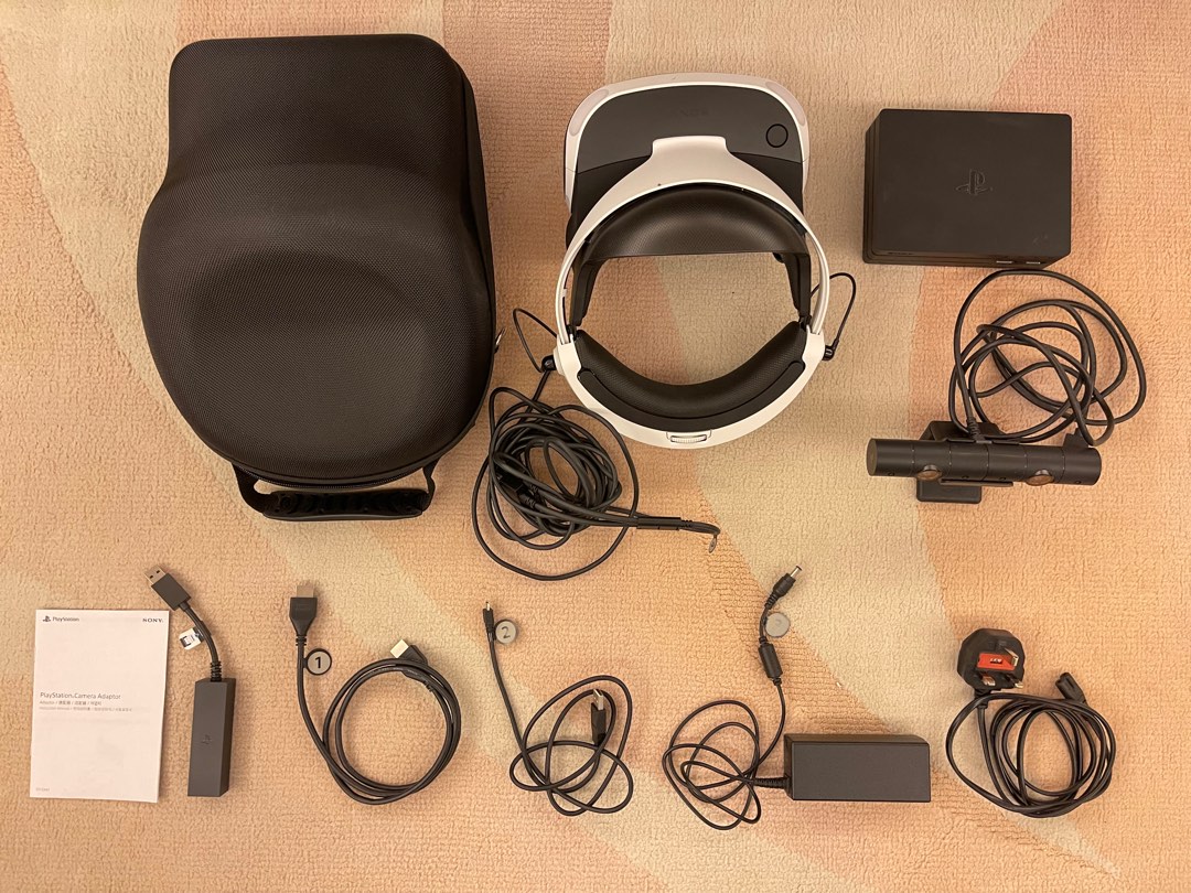 99%新】PS VR 2 改良版CUH-ZVR2 連原廠PS5 Adaptor及副廠收藏盒, 電子 