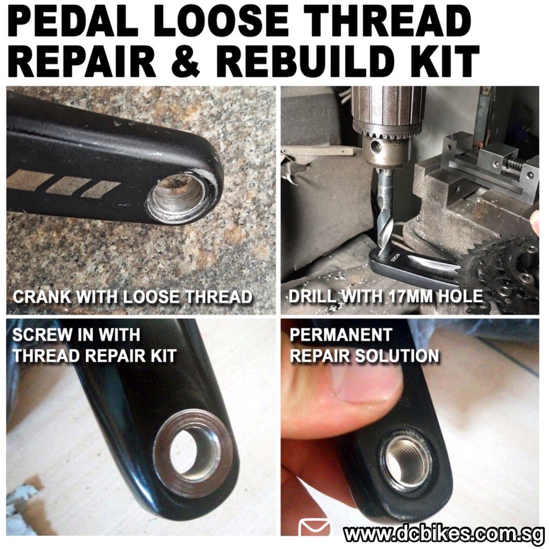 Stripped Bicycle Pedal Threading Thread Insert Stripped Crank Arm
