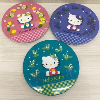 二手 Hello Kitty 塑膠隔熱餐墊 3色一組