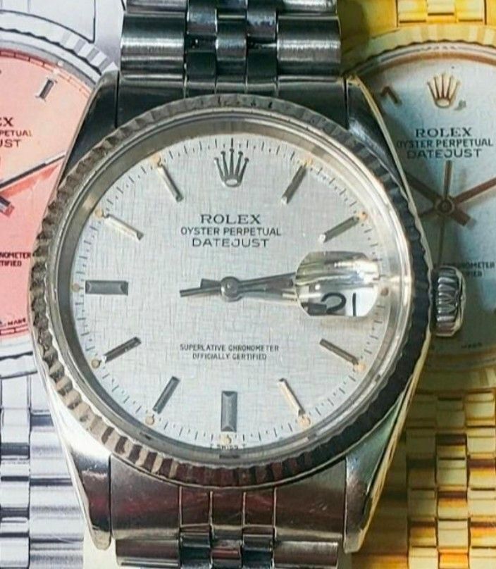 真品.銀鋼色布紋面.剛抹過油.狀態良佳ROLEX-16234 DATEJUST 全鋼全自動 