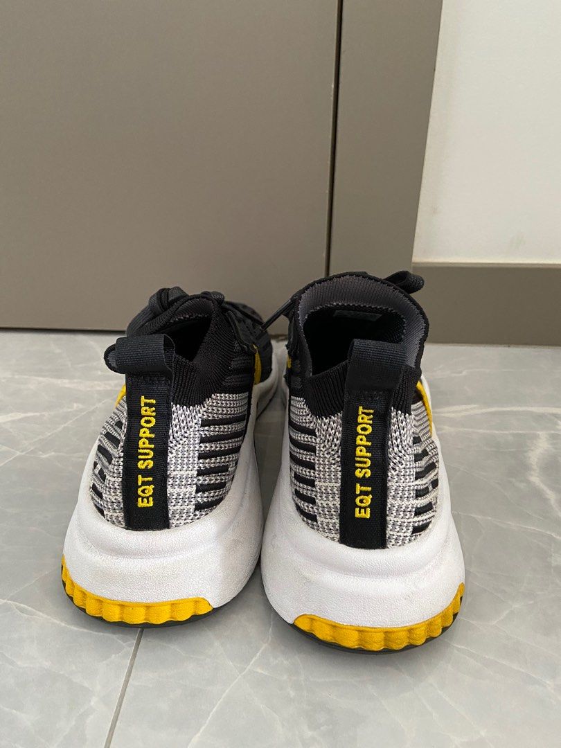 Adidas eqt support mid adv primeknit  black/yellow/white discount