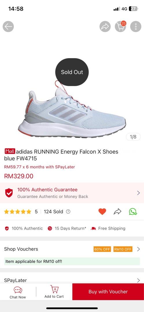 Adidas Running Energy Falcon X Shoes - Blue FW4715, Men's Fashion,  Footwear, Sneakers on Carousell