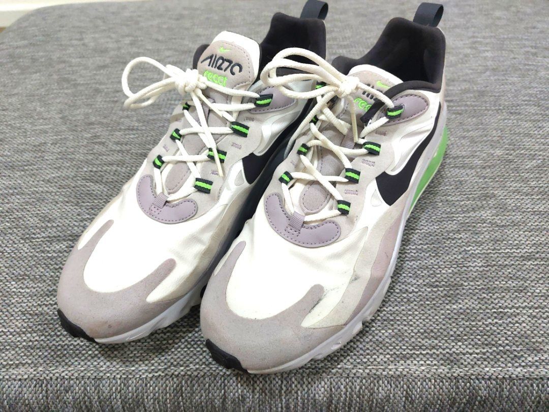 Nike air max 270 react deals white and silver