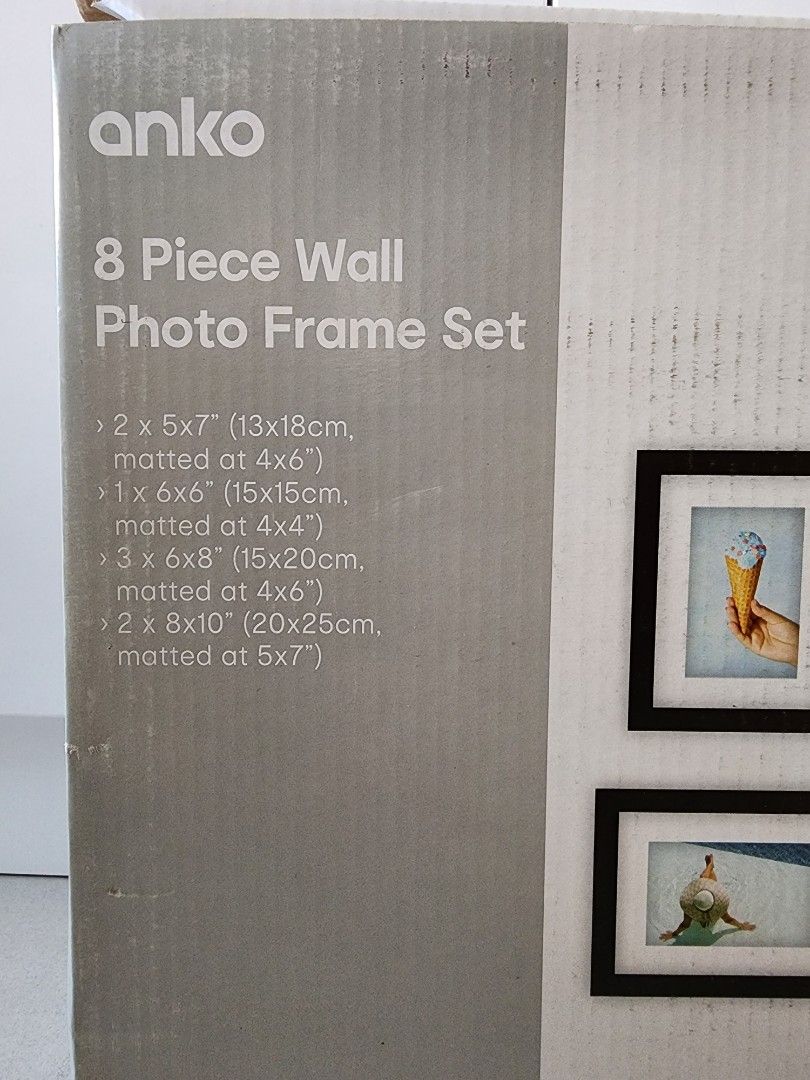 Anko 8 Piece Wall Photo Frame Set, Furniture & Home Living, Home Decor