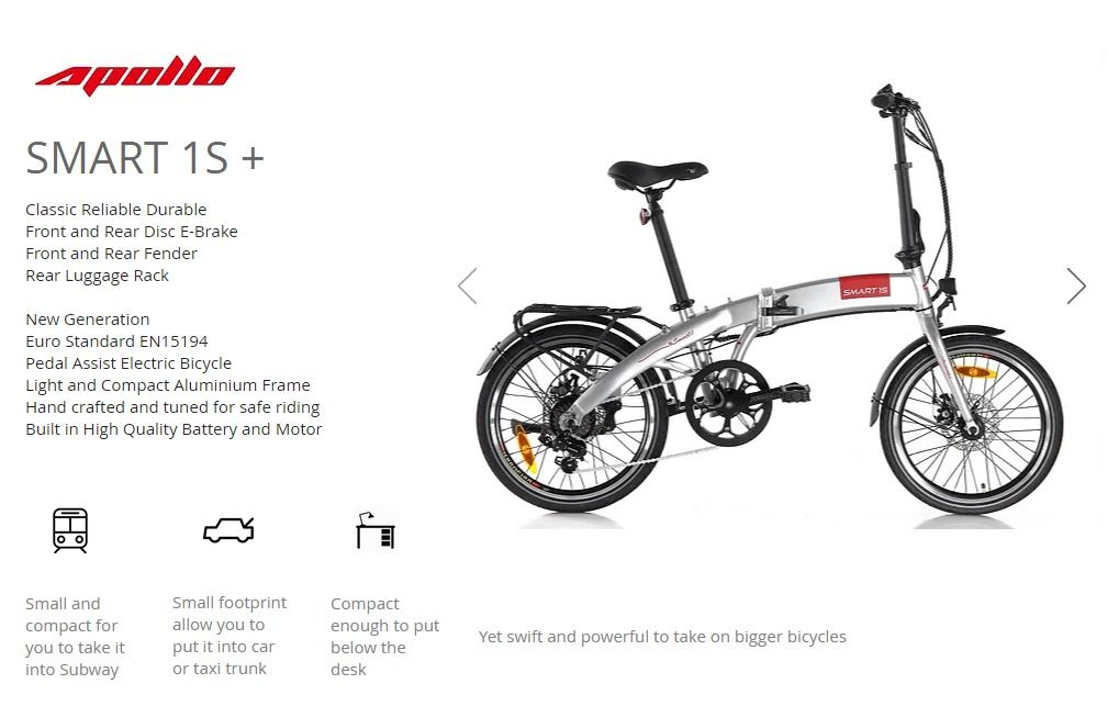 Apollo folding electric bike top