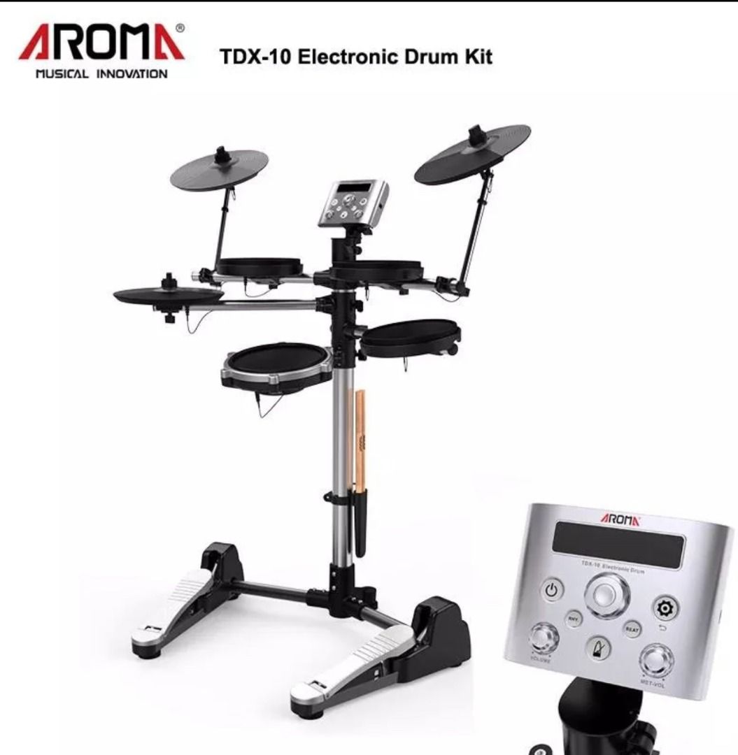Aroma TDX10 Electronic Drum Kit, Hobbies & Toys, Music & Media