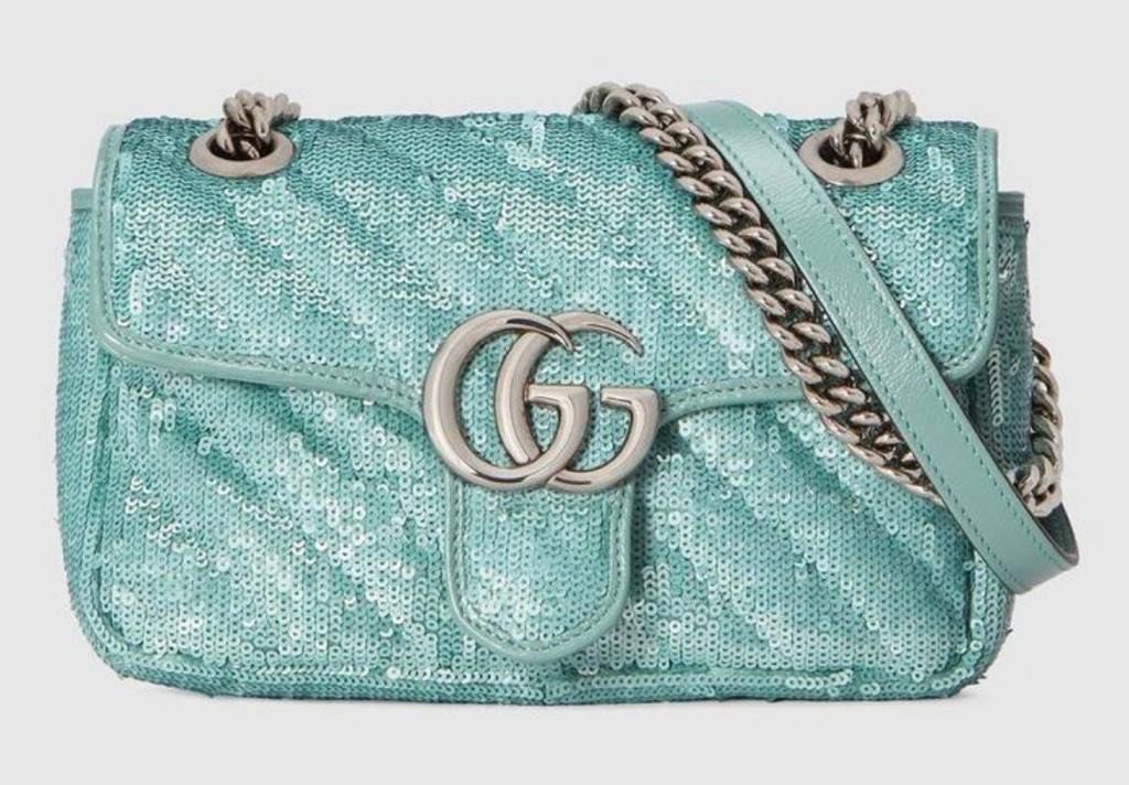 Authentic Gucci marmont sequin mini bag